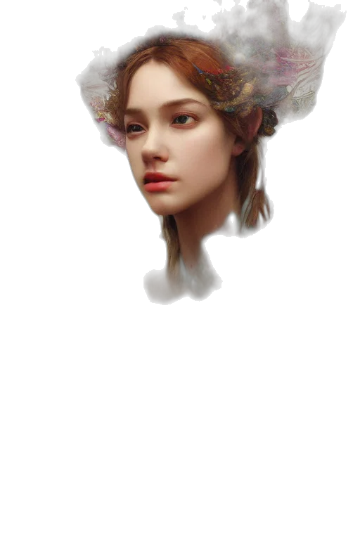 crown, hat, face, hair transparent PNG cut-out