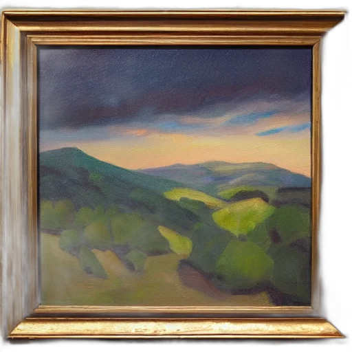 oil painting, photorealistic, watercolor, sunset transparent PNG cut-out