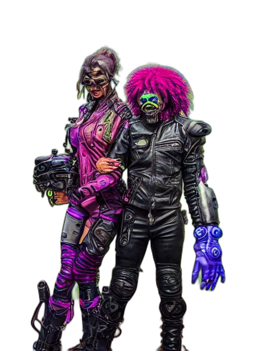 mask, jacket, cyberpunk, concept art transparent PNG cut-out