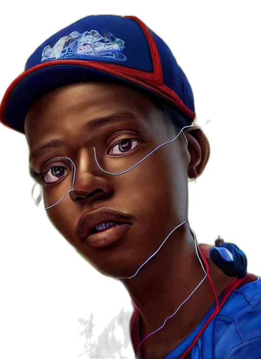 face, photorealistic, concept art, comic book art transparent PNG cut-out