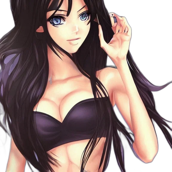 dress, anime, fantasy art, cartoon transparent PNG cut-out