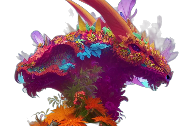 dragon, mask, crown, creature transparent PNG cut-out