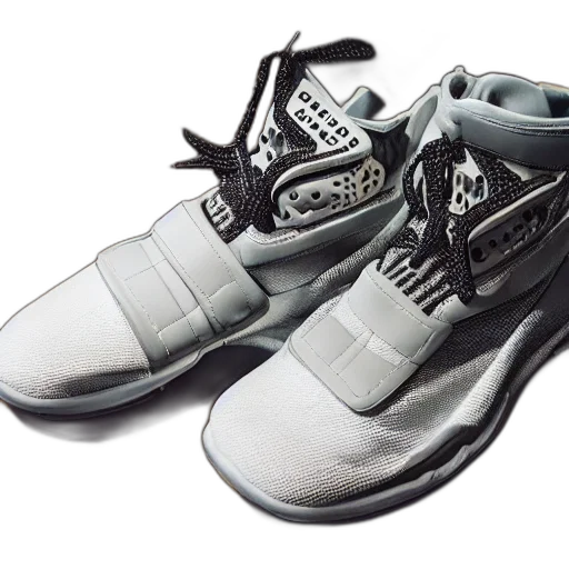 shoes, 3d render, photorealistic, monochrome transparent PNG cut-out