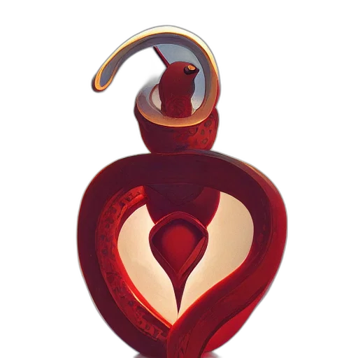 bottle, jewelry, crown, 3d render transparent PNG cut-out