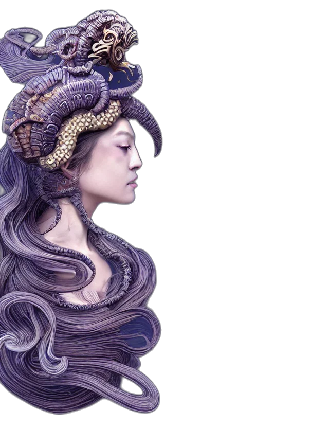 crown, hair, mask, dress transparent PNG cut-out