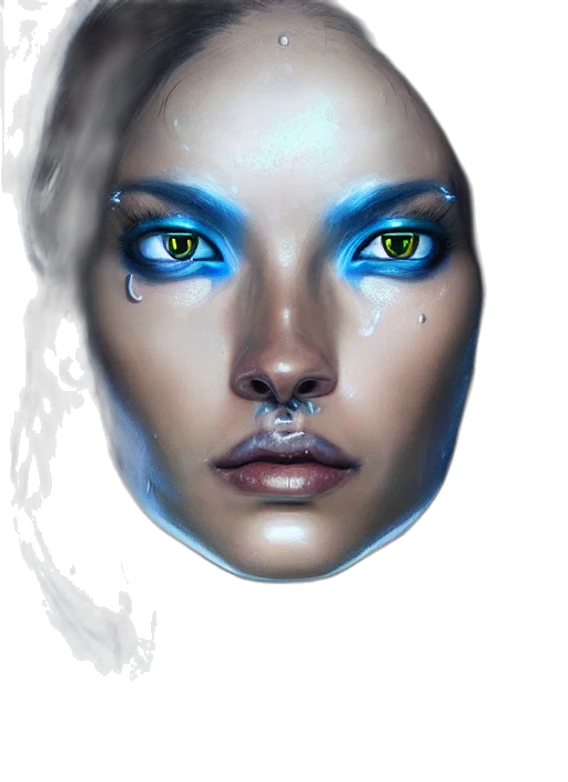 face, mask, jewelry, fantasy art transparent PNG cut-out