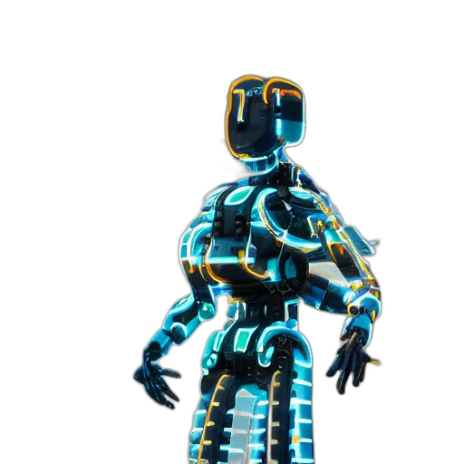robot, jacket, creature, weapon transparent PNG cut-out