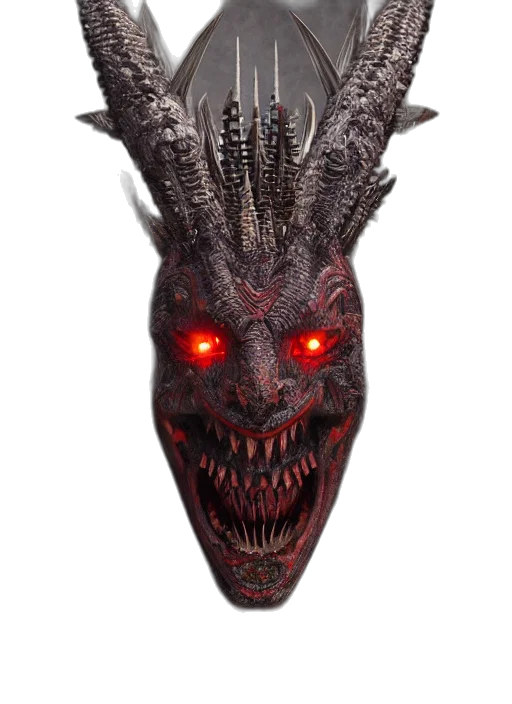mask, dragon, creature, face transparent PNG cut-out