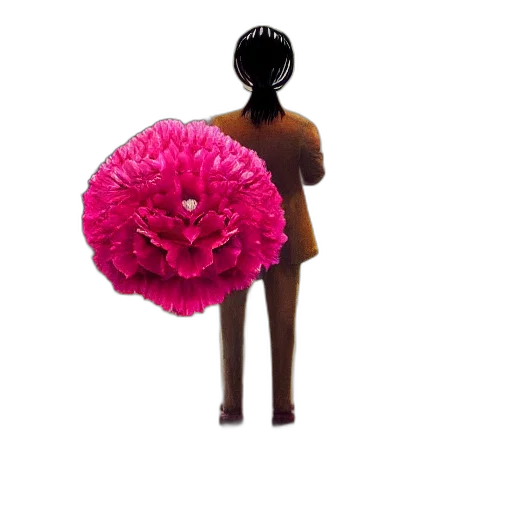 flower, staff, umbrella, hair transparent PNG cut-out