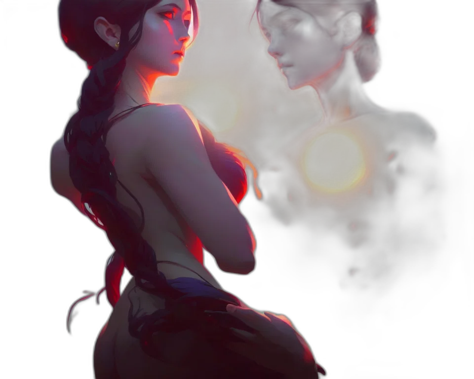 dress, fantasy art, concept art, comic book art transparent PNG cut-out