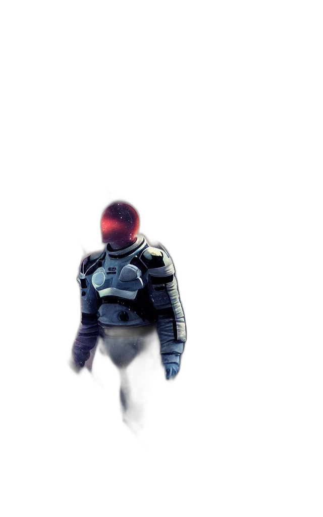 robot, creature, jacket, mask transparent PNG cut-out