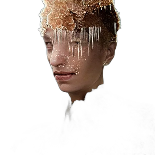 face, hair, mask, crown transparent PNG cut-out