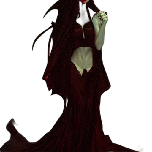 dress, staff, creature, mask transparent PNG cut-out