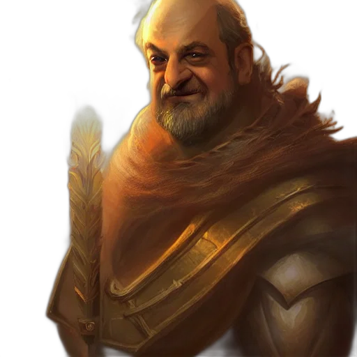 face, staff, dragon, fantasy art transparent PNG cut-out