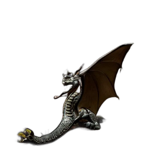 dragon, staff, creature, animal transparent PNG cut-out