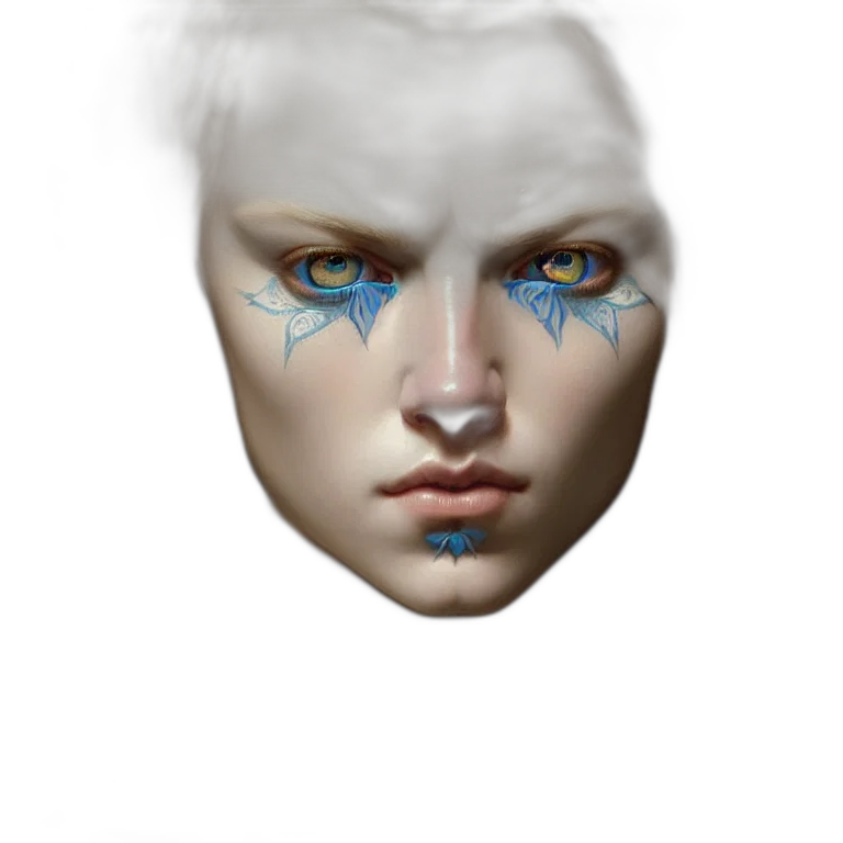 face, mask, robot, hair transparent PNG cut-out