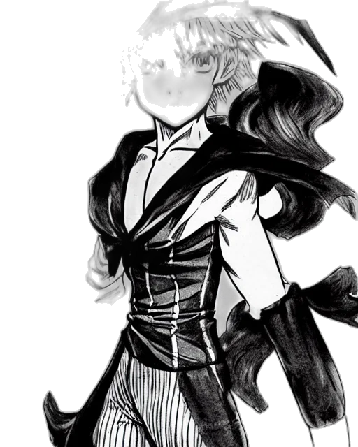 jacket, staff, mask, weapon transparent PNG cut-out