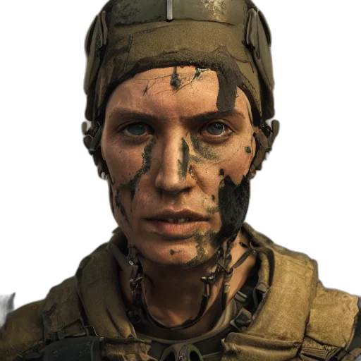 face, staff, concept art, photorealistic transparent PNG cut-out