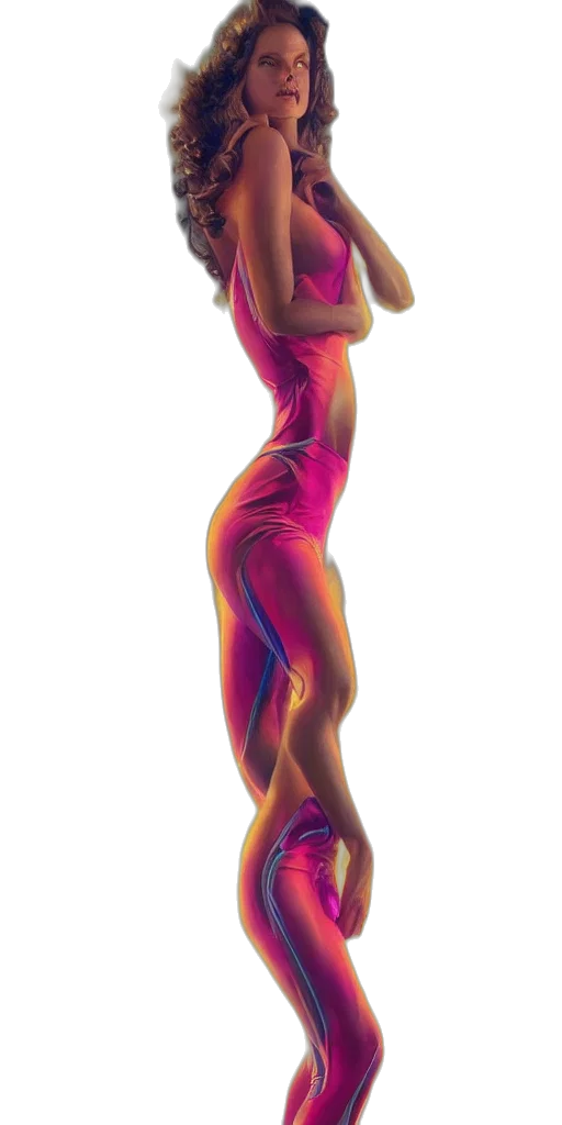 dress, staff, 3d render, concept art transparent PNG cut-out
