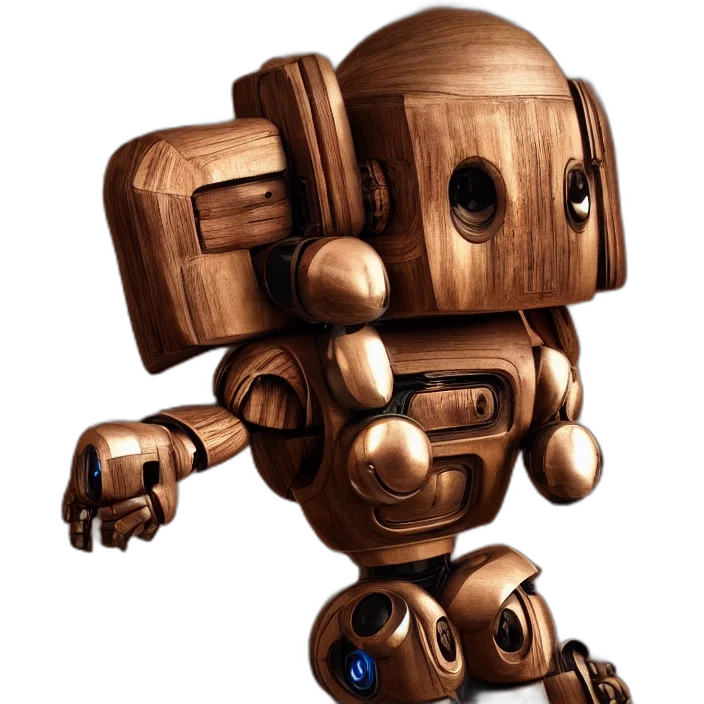 robot, staff, 3d render, concept art transparent PNG cut-out