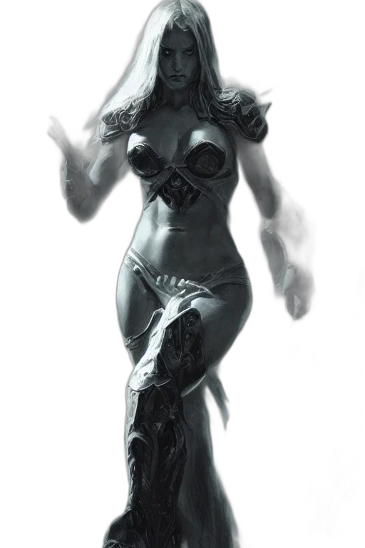 dress, robot, concept art, fantasy art transparent PNG cut-out