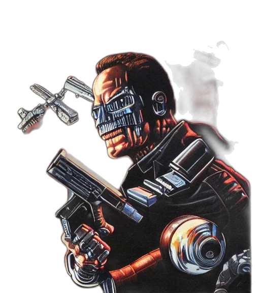 robot, weapon, staff, concept art transparent PNG cut-out