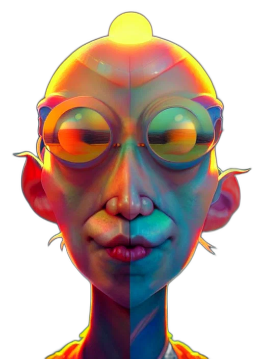 face, mask, robot, creature transparent PNG cut-out