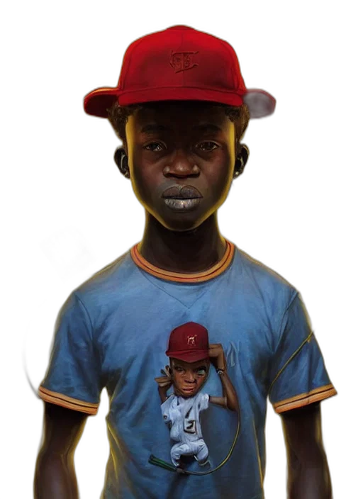 face, hat, staff, photorealistic transparent PNG cut-out