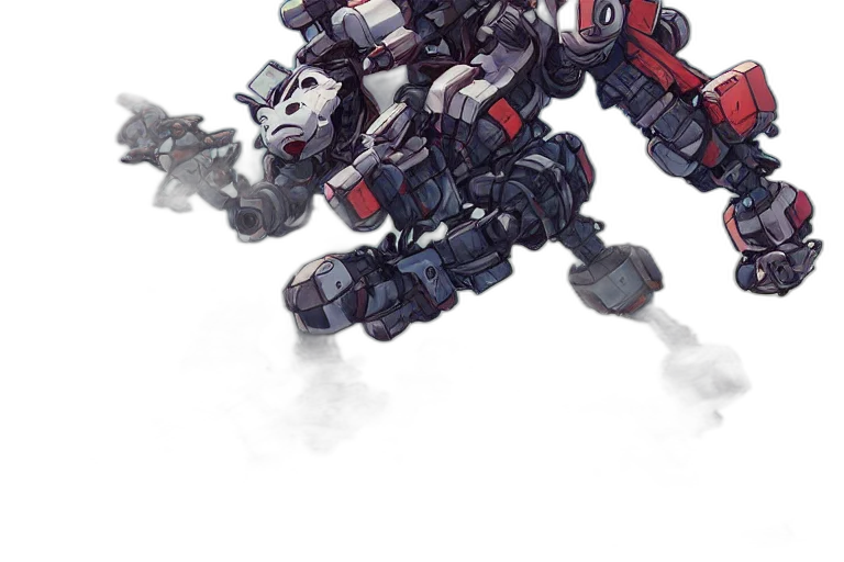 robot, weapon, concept art, pixel art transparent PNG cut-out