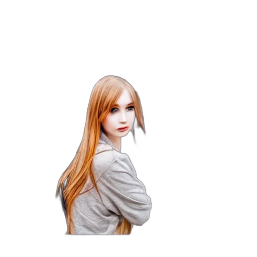 hair, jacket, staff, face transparent PNG cut-out