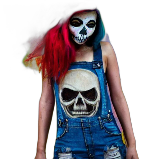 jacket, dress, mask, cyberpunk transparent PNG cut-out