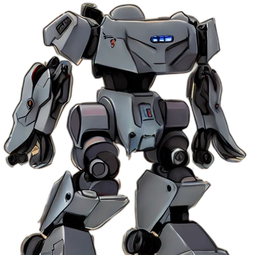 robot, weapon, concept art, 3d render transparent PNG cut-out