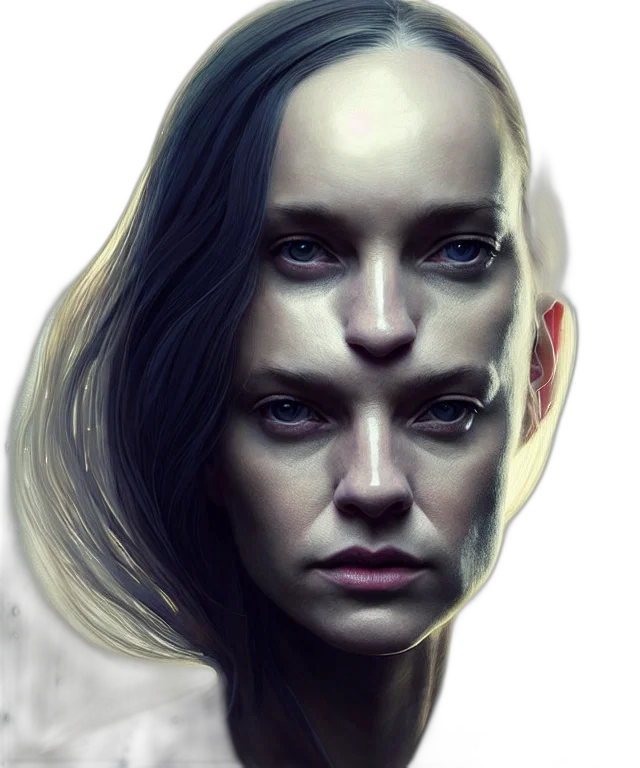 face, robot, photorealistic, concept art transparent PNG cut-out