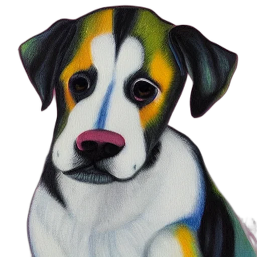 animal, face, oil painting, photorealistic transparent PNG cut-out