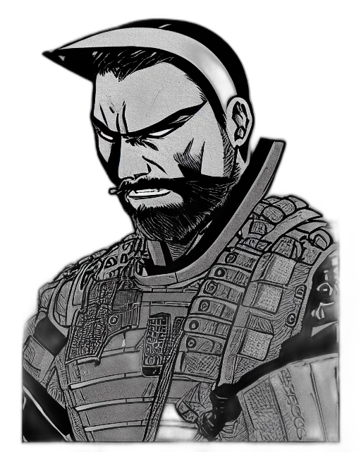 face, comic book art, cartoon, concept art transparent PNG cut-out