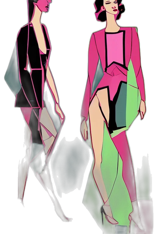 dress, jacket, concept art, cyberpunk transparent PNG cut-out