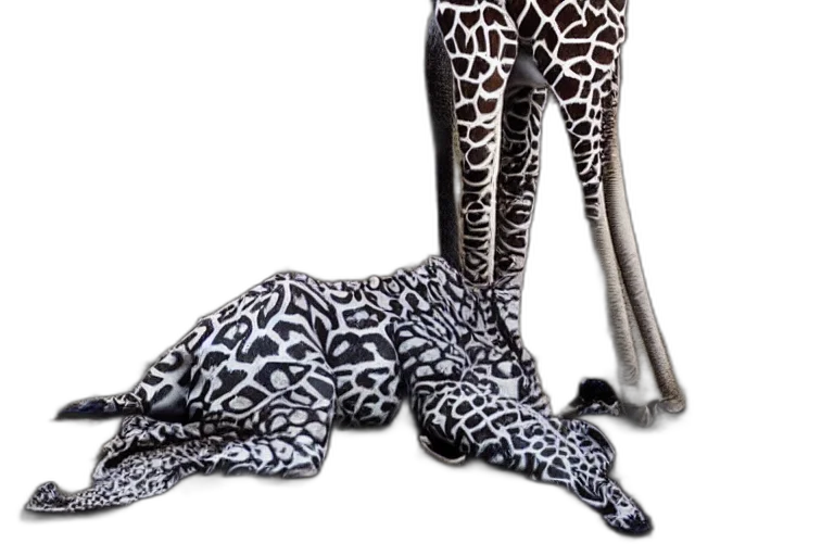 shoes, animal, 3d render, monochrome transparent PNG cut-out