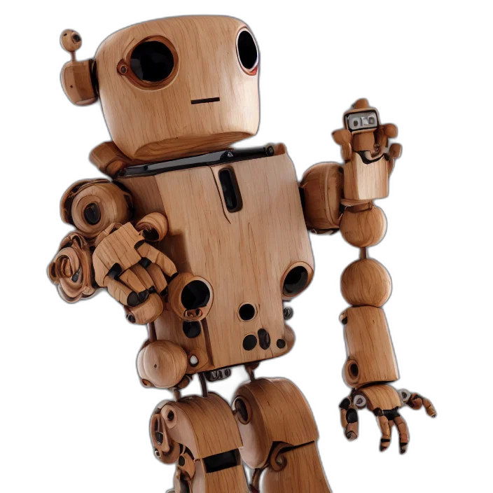 robot, staff, 3d render, concept art transparent PNG cut-out