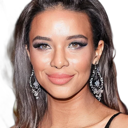 face, hair, jewelry, photorealistic transparent PNG cut-out