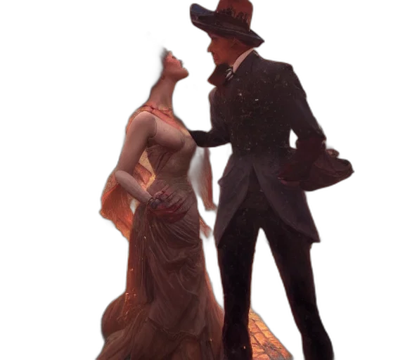 dress, hat, staff, crown transparent PNG cut-out