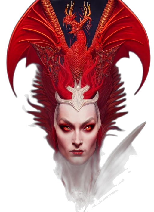 dragon, creature, crown, fantasy art transparent PNG cut-out