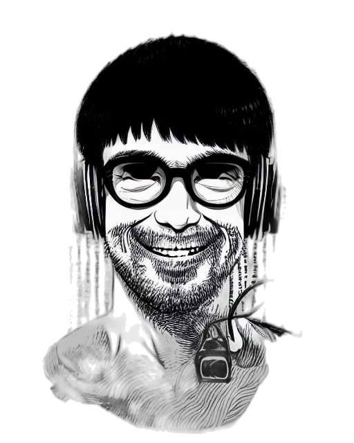 face, cartoon, comic book art, pencil sketch transparent PNG cut-out