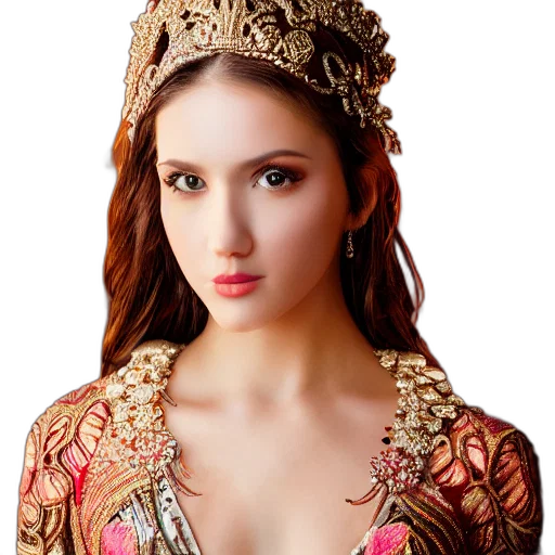 crown, jewelry, dress, face transparent PNG cut-out