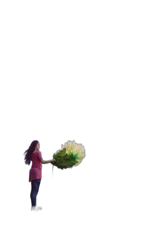 umbrella, flower, creature, staff transparent PNG cut-out