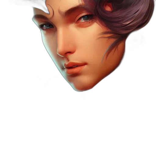 face, mask, crown, hair transparent PNG cut-out