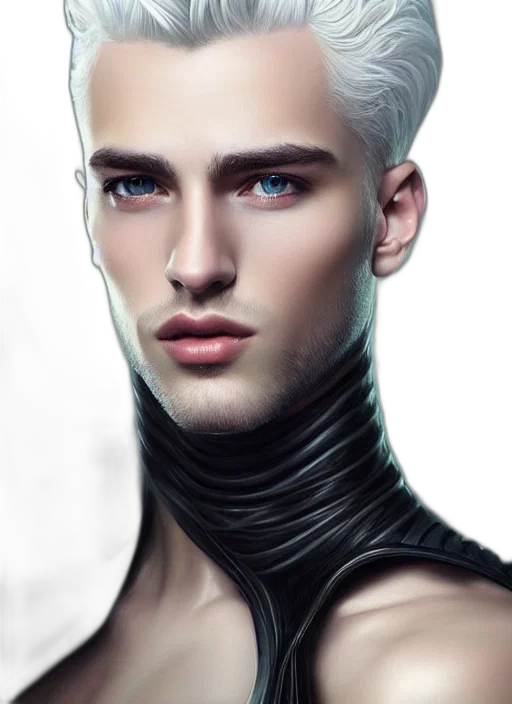 face, robot, hair, fantasy art transparent PNG cut-out