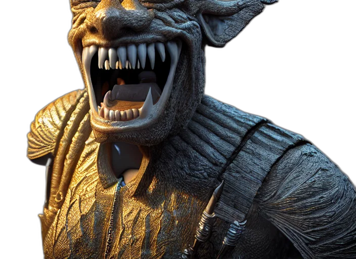 mask, creature, dragon, 3d render transparent PNG cut-out