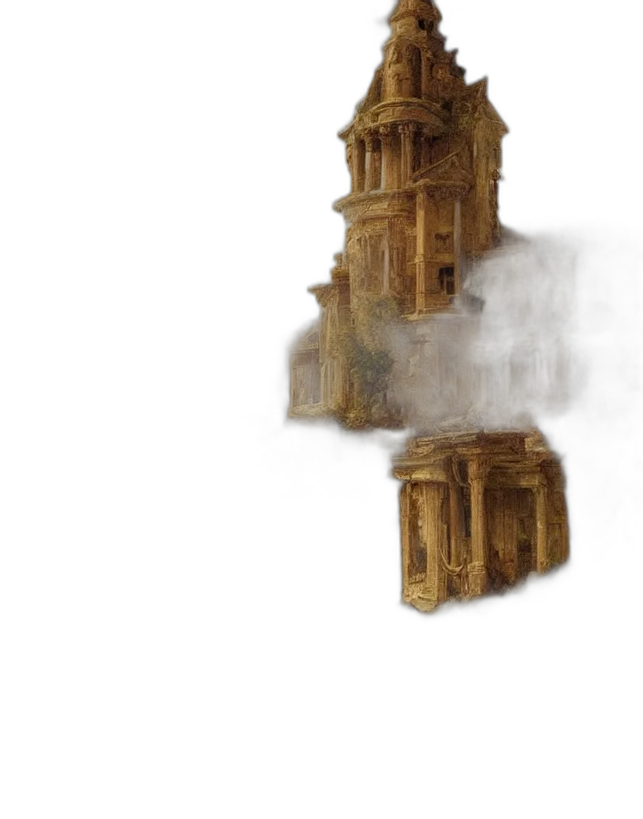 building, concept art, watercolor, fantasy art transparent PNG cut-out