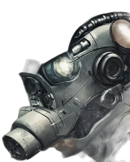mask, robot, weapon, face transparent PNG cut-out
