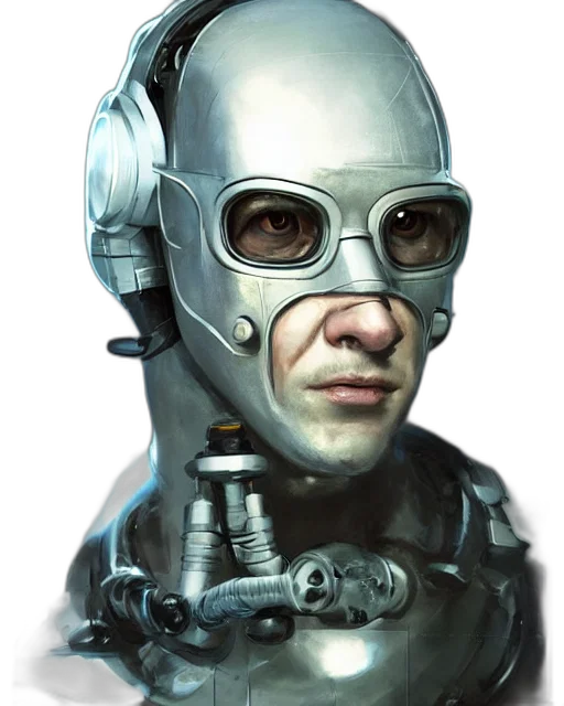 robot, mask, face, concept art transparent PNG cut-out